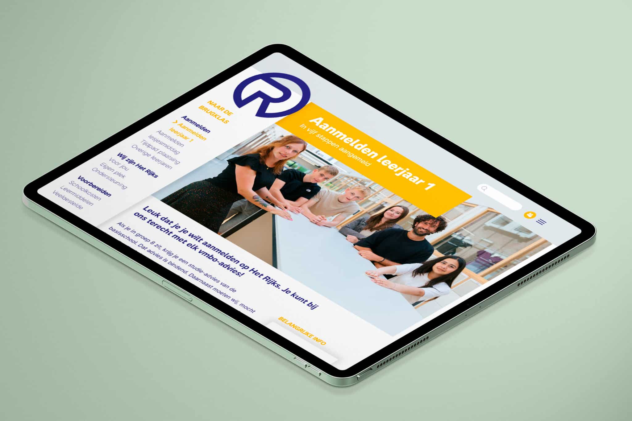 Die Rijks iPad-Anmeldung Jahr 1